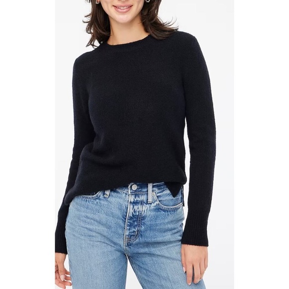 J. Crew Factory Sweaters - J. Crew Crewneck Sweater Extra Soft Yarn Black Small NWT Style BU223